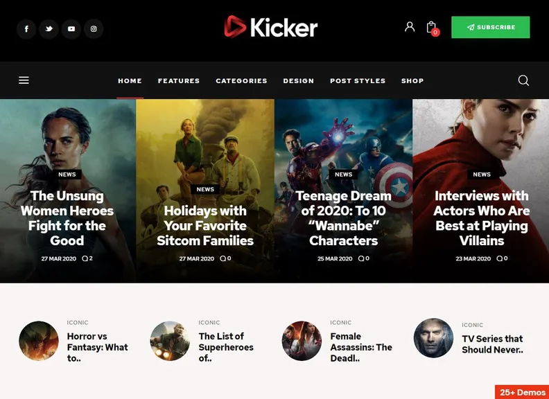 Kicker - Chủ đề WordPress Tạp chí Blog đa năng