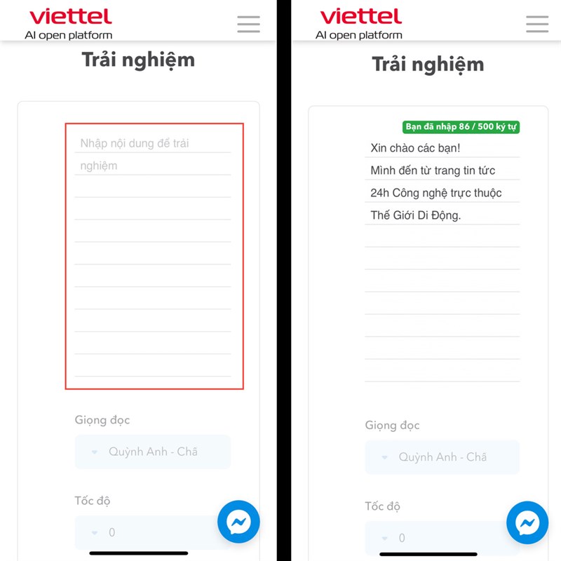 Cách chuyển văn bản thành giọng nói bằng Viettel AI